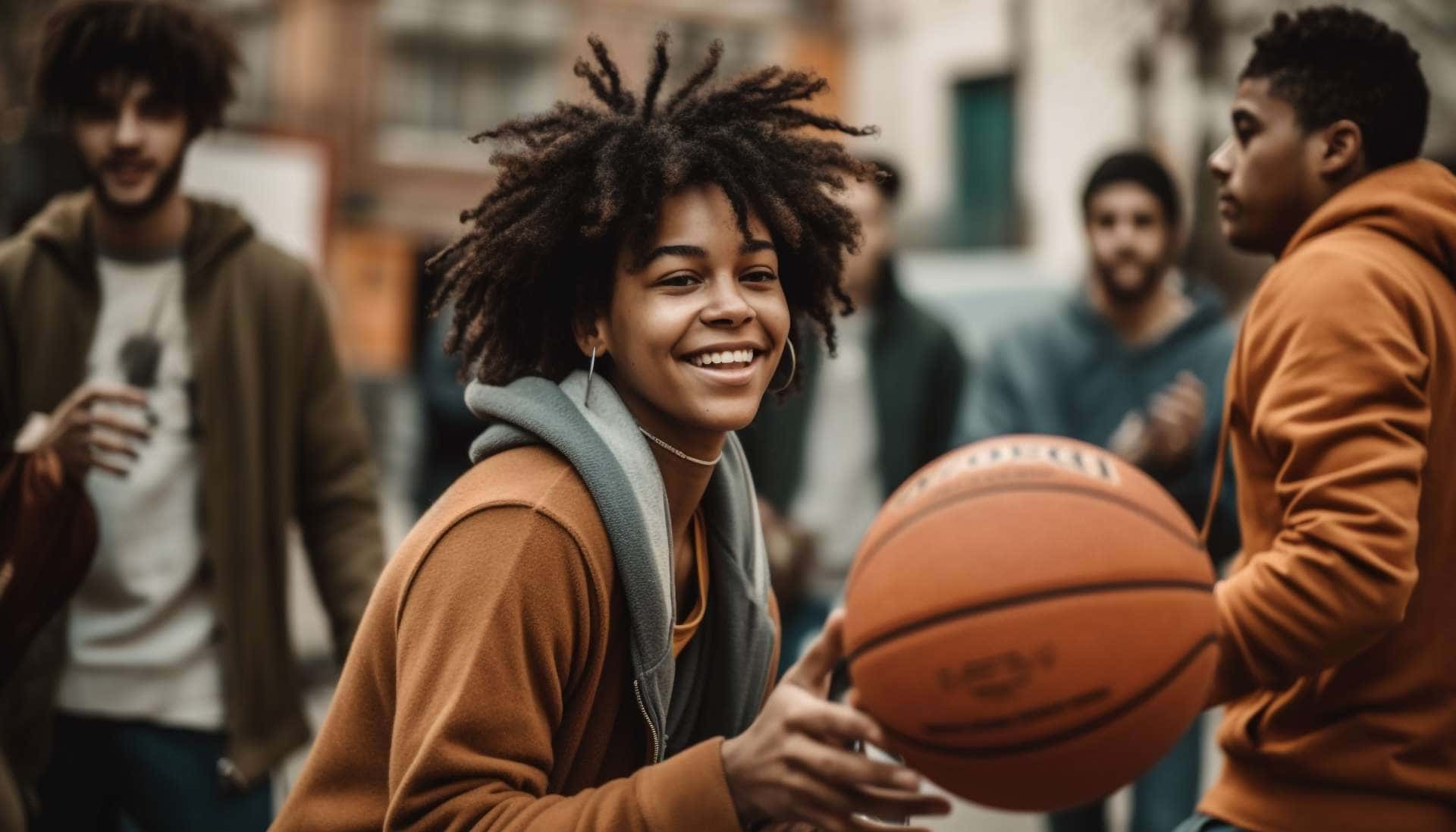 Happy kid playing