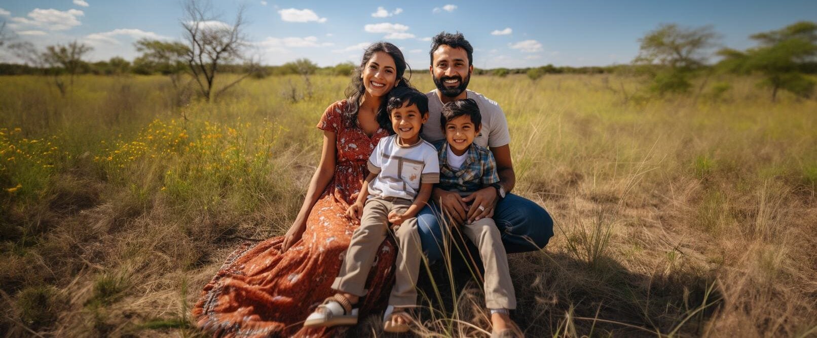 smiling family